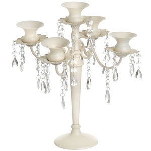 TVAKM Model 4781 Handmade 2019 White <b>Candelabra</b> with Crystal Ornaments Aluminum Hanging Stand Party Wedding Decoration Home Use - Product Image 1
