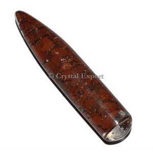 Top Seller Healing Massage Red Jasper Orgone Massage Wand - Product Image 1