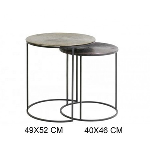 TABLE basse en bois massif/TABLE basse latérale, avec clous - Product Image 2