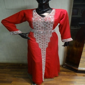 Broderie perlée longue Kaftan arabe Jalabiya Farasha fantaisie vente en gros Kaftan Abaya robe - Product Image 1