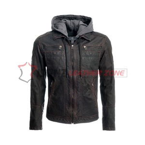 Nouveau design durable mode saison d'hiver bouffant longue veste en cuir naturel en peau de mouton pour les femmes avec capuche couleur - Product Image 4