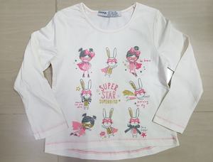 Bangladesh Fancy Cotton Super Girls Rabbit Printed Long Sleeve T-Shirt New for Spring-All Seasons <b>Apparel</b> <b>Stock</b> Lot - Product Image 6