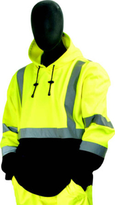 Sudadera con capucha de seguridad para hombre, ropa deportiva masculina fluorescente de dos tonos, 100% poliéster, alta visibilidad - Product Image 3