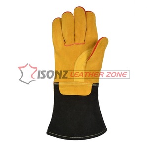 Gants de soudage TIG en cuir de vachette suédé ISONZ Leather Zone, paume renforcée, épaisseur 1,2 mm, sans silicone, sans latex, pour barbecue/MIG/TIG - Product Image 3