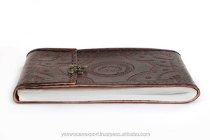 Diario Grande Hecho a Mano de Cuero Genuino con Grabado, Cierre en C, Logotipo Personalizado, Cubierta de Cuero Rígido en Espiral, Cosido con Hilo, Organizador Promocional - Product Image 4