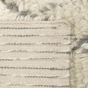 Tapis de sol en laine nouée à la main, tapis de style marocain, tapis en laine, couvre-sol Shaggy pour la salle de séjour - Product Image 2