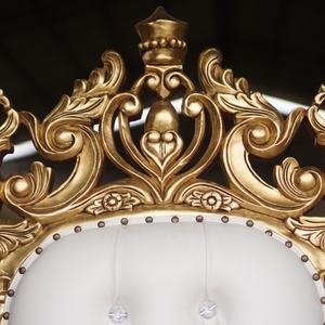 เก้าอี้โซฟาเดี่ยวไม้จริง ไม้มะฮอกกานี ดีไซน์ฝรั่งเศสโบราณ หรูหรา สำหรับงานแต่งงานเจ้าบ่าวเจ้าสาว วิลล่า ห้องรับประทานอาหาร ลดราคาพิเศษ - Product Image 6