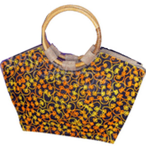 กระเป๋าช้อปปิ้งผ้าปอกระเจาแฟชั่นพร้อมหูจับหวาย ขนาดมินิ กระเป๋าโปรโมชั่นโดย Lowellcraft รุ่น JLB03945 - Product Image 1