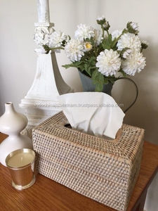 Soporte de papel tisú de mimbre tejido a mano de Vietnam - Product Image 3