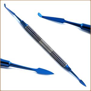 "Juego de 6 instrumentos de llenado de compuestos dentales Kit restaurador recubierto de azul de titanio antiadherente Herramientas dentales estéticas - Product Image 5