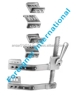 Alta qualidade Burford Rib Retractor com dois pares de lâminas 47x62mm + 65x62mm, instrumentos cirúrgicos