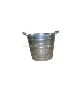 Galvanized Waste <b>Bin</b> with Sheet Handle - Product Image 1
