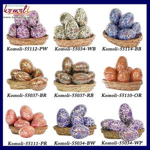 ไข่อีสเตอร์ไม้เคลือบสีทองวาดด้วยมือ ปี 2025 ไข่ตกแต่งที่ไม่เหมือนใครสำหรับฤดูใบไม้ผลิและการตกแต่งบ้านในช่วงเทศกาล - Product Image 6