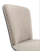 Chaise de salle à manger en bois massif, nouveau style moderne avec rembourrage en velours gris