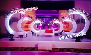 Acoustic Wedding Oval Back Panel Stage Popular Wedding Floral <b>Backdrop</b> Panels New Design Stage Fiber Oval Back <b>Frame</b> - Product Image 5