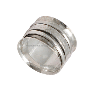 Bague plaquée argent Bague unie en argent sterling 925 Bague design dernier cri pour unisexe. Grossiste Fabrication Par CASA DE PLATA. - Product Image 2