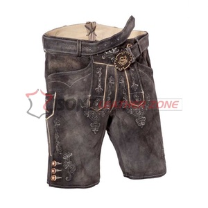 Estilo alemán Trachten Lederhosen Oktoberfest Party Wears Plus Size Pantalones cortos bordados Antiarrugas y transpirable Suministro OEM - Product Image 1
