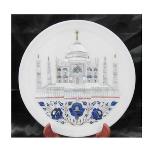 Exclusive White Inlay Marble Inlay Plate - Product Image 1