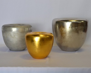 แจกันดอกไม้สำหรับตกแต่งบ้านแจกันดอกไม้ทำจากอะลูมิเนียมหรูหราทันสมัยไม่เหมือนใครพร้อมที่จับแจกันดอกไม้ตั้งพื้นทำจากโลหะ - Product Image 2