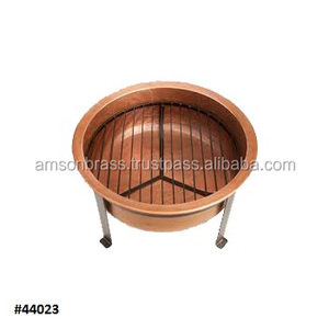Grill de Metal de cobre puro con acabado de bronce para quemar madera, Bol para fuego, tamaño grande, para exteriores - Product Image 5