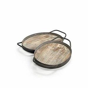 Bandeja de madera para té, bandeja de madera antigua decorativa - Product Image 2