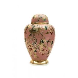 Magnifique dôme rose métallique commémoratif, laiton/aluminium, cendres de funérailles humaines pour adultes, urnes de crémation, Style américain/européen - Product Image 1