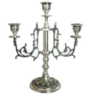 Nouvelle arrivée bougeoir en aluminium argenté personnalisé décorations de table et pour la maison en métal autres bougeoirs lanternes pots à bougies - Product Image 1