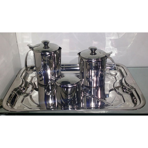 Luxury <b>Afternoon</b> <b>Tea</b> <b>Set</b> Restaurant <b>Tea</b> Cup Embossed Coffee <b>Set</b> 5 Pcs Coffee <b>Set</b> Stainless Steel Hot Selling - Product Image 1
