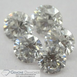 Blanc Naturel Rond Brillant Coupe Vrais Diamants Lâches Diamants Lâches Naturels - Product Image 1