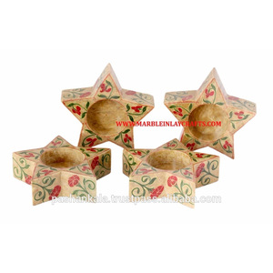 Handmade <b>Star</b> Shape Soapstone <b>Candle</b> <b>Holders</b> - Product Image 1