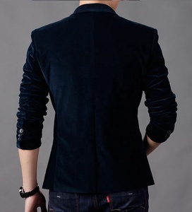 Kadife rahat erkek bir düğme kadife takım elbise Blazer - Product Image 5