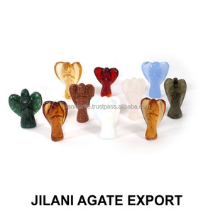 Piedra preciosa de ágata Premium hecha a mano de 1 pulgada, tallado único, diseño de Ángel Feng Shui, piedra semipreciosa, artesanías de piedra semipreciosa - Product Image 2