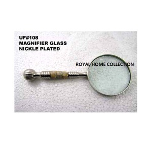 Lupa de metal chapada en latón, única, hecha a mano, venta al por mayor, lupa de metal tradicional india más vendida - Product Image 3