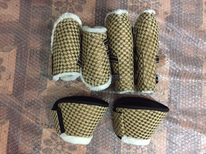 Bottes en tissu tendon premium avec paillettes, équipement de protection durable pour les jambes des chevaux, confortables pour l'exercice et les spectacles - Product Image 4