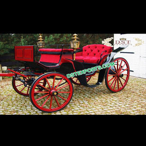 Carruaje de boda inglés estilo Victoria, tirado por caballos, moderno, de metal y madera, ligero, tamaño personalizado, para bodas indias/conciertos/turismo DST - Product Image 1