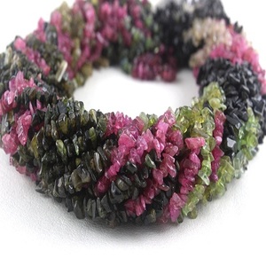 Gema de turmalina Natural multicolor, cuentas de Chips lisas sin cortar para fabricación de joyas, piedra de regalo increíble - Product Image 1