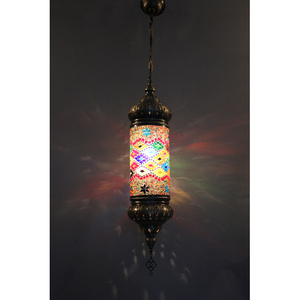 Lámpara de Techo Tradicional de Cilindro Único con Mosaico Turco de Vidrio, Certificación CE, Ahorro de Energía, Voltaje Universal, Comercial y Residencial - Product Image 3