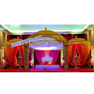 Mandap Raj Mahal pour mariage indien, sculpté en fibre, nouveau, pour cérémonie de mariage, fabricant d'australie, décoration événementielle - Product Image 1