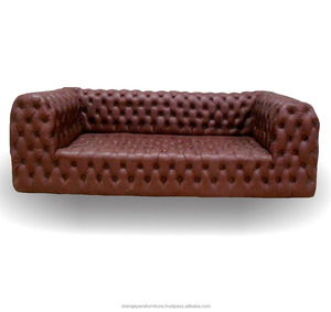 Sofá Chesterfield de alta calidad, sala de estar mueble para, hecho de fabricante de muebles reales - Product Image 1