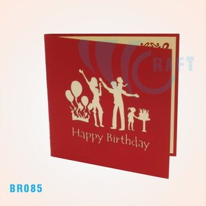 Tarjeta de felicitación emergente 3D hecha a mano Diseño de tendencia superior 'B'DAY HAPPY PETS' Hecho en material de recuerdo de Vietnam - Product Image 5