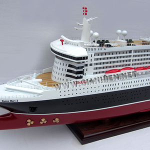 QUEENS MARYY 2 Cadeau de nouveauté de bateau modèle en bois fabriqué à la main - Product Image 1