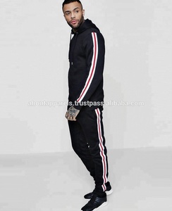 ชุดวอร์มแบบมีฮู้ดผ้าหนานุ่มพิมพ์ลายสีพื้นราคาถูกขายส่งรุ่นใหม่ล่าสุด ชุดออกกำลังกายผ้าฝ้ายทรงเข้ารูประบายอากาศได้ดีสำหรับผู้ชาย - Product Image 4