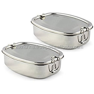 Lonchera de Acero Inoxidable Cuadrada para Niños, Contenedor de Alimentos Pequeño, Venta de Proveedor Indio - Product Image 1