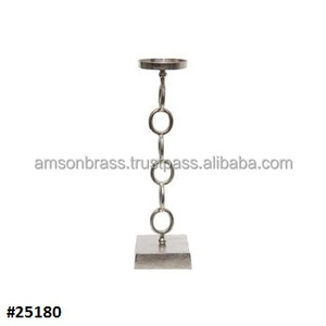 เชิงเทียนสองเสาชุบทองเชิงเทียนอลูมิเนียมพื้นสูงยืนด้วยชุดด้านล่างหินอ่อน3 - Product Image 4