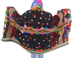 Venta al por mayor vintage hecho a mano bordado banjara chal de lana rabari tirar - Product Image 4