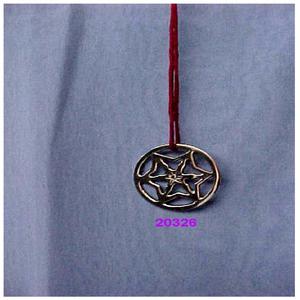 Colgante navideño de latón, ornamento antiguo de cobre - Product Image 2