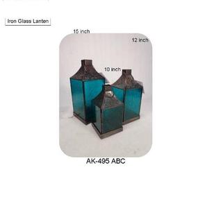 High Demand Decorative Iron And <b>Glass</b> <b>Lanterns</b> For Wedding Birthday Easter - Product Image 2