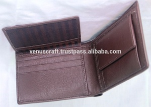 Cartera de Cuero 100% Genuino para Hombre, Cartera Corta Hecha a Mano de Color Marrón Natural con Solapa, Billetera Personalizable para Monedas, Tarjetas y Dinero - Product Image 5