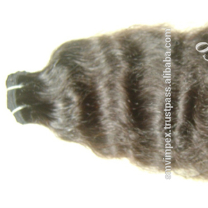 Extensions de cheveux vierges Remy indiens non transformés, qualité supérieure 100%, 18 pouces, 12A, tissage de cheveux naturels, vente en gros en Inde - Product Image 1