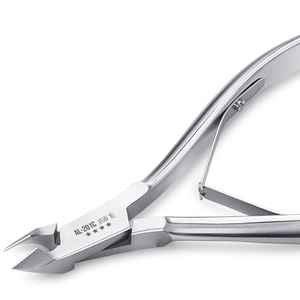 Nghia professionnel OMI Vietnam AL-201C manucure pédicure ensemble acier inoxydable gris plaqué pleine mâchoire tour articulation cuticule ongles pinces - Product Image 1